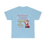 HD-C #1: "Ahhh Christmas..." - Unisex Heavy Cotton Tee (RED LETTERS)