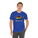 LLEG: "LV LGBT EXCURSIONS" - QR CODE RS - BB - Unisex Jersey Short Sleeve Lightweight Tee