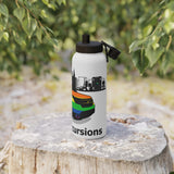 LLEG: "LV LGBT EXCURSIONS" - Stainless Steel Water Bottle w/Sports Lid