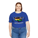LLEG: "LV LGBT EXCURSIONS" - QR CODE RS - BB - Unisex Jersey Short Sleeve Lightweight Tee