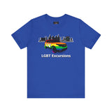 LLEG: "LV LGBT EXCURSIONS" - QR CODE RS - BB - Unisex Jersey Short Sleeve Lightweight Tee