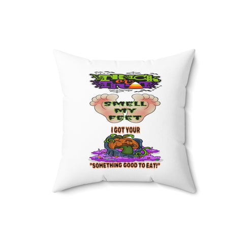 HD-HW #1: "TRICK OR TREAT..." - Square Pillow - White