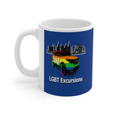 LLEG: "LV LGBT EXCURSIONS" -  11oz Ceramic Mug - Royal Blue