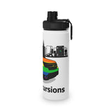 LLEG: "LV LGBT EXCURSIONS" - Stainless Steel Water Bottle w/Sports Lid