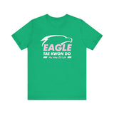 ETKD: "EAGLE TAE KWON DO" - MWOL - ADULT Unisex Lightweight Tee - (WHT/PNK Letters)
