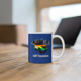 LLEG: "LV LGBT EXCURSIONS" -  11oz Ceramic Mug - Royal Blue