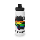 LLEG: "LV LGBT EXCURSIONS" - Stainless Steel Water Bottle w/Sports Lid