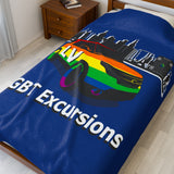 LLEG: "LV LGBT EXCURSIONS" - Velveteen Plush Blanket