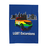 LLEG: "LV LGBT EXCURSIONS" - Velveteen Plush Blanket