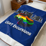 LLEG: "LV LGBT EXCURSIONS" - Velveteen Plush Blanket