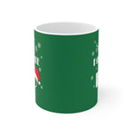 HD-C #3: "Santa's FAVORITE..." - 11oz Mug - Green - RED HAT