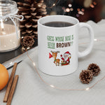 HD-C #2: "GUESS WHOSE NOSE..." - 11oz Mug - (GREEN LETTERS)
