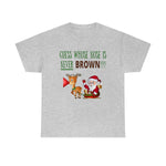 HD-C #2: "GUESS WHOSE NOSE..." - Unisex Heavy Cotton Tee (GREEN LETTERS)