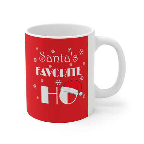 HD-C #3: "Santa's FAVORITE..." - 11oz Mug - Red - RED HAT