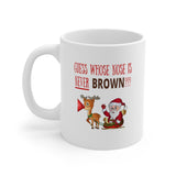 HD-C #2: "GUESS WHOSE NOSE..." - 11oz Mug - (RED LETTERS)