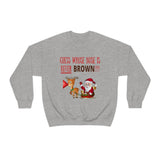 HD-C #2: "GUESS WHOSE NOSE..." - Unisex Crewneck Sweatshirt (RED LETTERS)