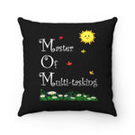 HD-MD #1: "Master Of Multi-tasking" - Square Pillow - Black