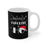 HD-C #3: "Santa's FAVORITE..." - 11oz Mug - Black - RED HAT