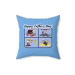 HD-FD #2: "Happy Father's Day!" - Square Pillow - Aqua