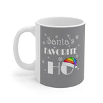 HD-C #3.1: "Santa's FAVORITE..." - 11oz Mug - Raider Grey - RAINBOW HAT