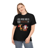 HD-C #2: "GUESS WHOSE NOSE..." - Unisex Heavy Cotton Tee (WHITE LETTERS)
