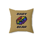 HD-LP #2: "BABY BEAR" - Square Pillow - Gold Knight