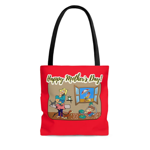 HD-MD #2: "Happy Mother's Day!" -  Tote Bag - Red