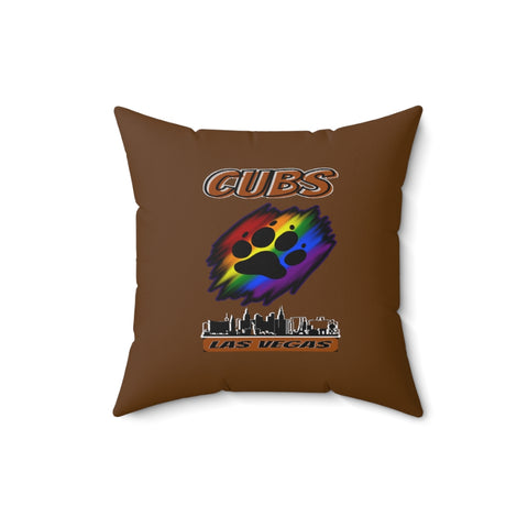 HD-LP #3.1: "CUBS LAS VEGAS" - Square Pillow - Mocha