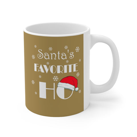 HD-C #3: "Santa's FAVORITE..." - 11oz Mug - Gold Knight - RED HAT