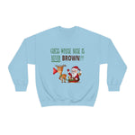 HD-C #2: "GUESS WHOSE NOSE..." - Unisex Crewneck Sweatshirt (GREEN LETTERS)