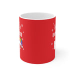 HD-C #3.1: "Santa's FAVORITE..." - 11oz Mug - Red - RAINBOW HAT