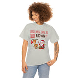 HD-C #2: "GUESS WHOSE NOSE..." - Unisex Heavy Cotton Tee (RED LETTERS)